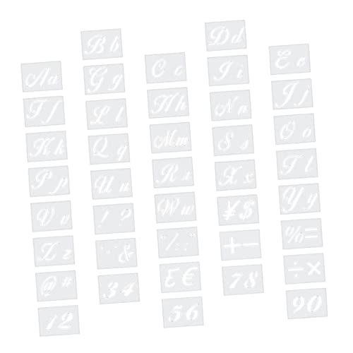 Housoutil 40 Stück Teiliges Wiederverwendbare Schablonen für Buchstaben und Zahlen Kreative Malvorlagen für Kunsthandwerk und Diy Projekte und Langlebig Housoutil 40 Stück Teiliges Wiederverwendbare Schablonen für Buchstaben und Zahlen Kreative Malvorlagen für Kunsthandwerk und Diy Projekte und Langlebig von Housoutil
