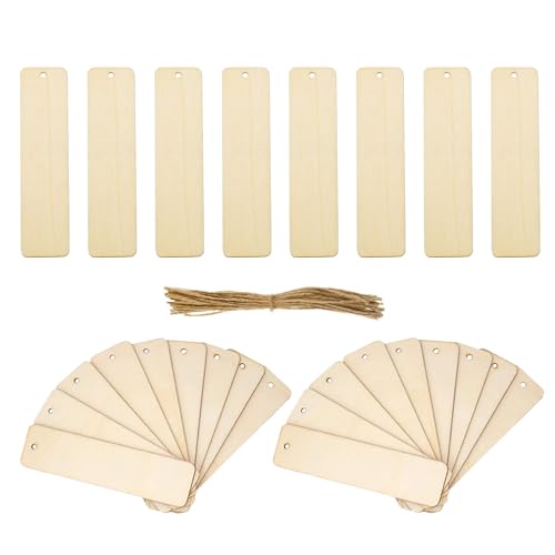 Housoutil 40 Stück Unfertige Holz Lesezeichen Rechteckige DIY Holzanhänger Zum Bemalen Und Personalisieren Kreative Bastelprojekte Für Bücher Und Geschenketiketten Housoutil 40 Stück Unfertige Holz Lesezeichen Rechteckige DIY Holzanhänger Zum Bemalen Und Personalisieren Kreative Bastelprojekte Für Bücher Und Geschenketiketten von Housoutil