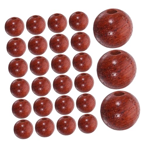 Housoutil 400 Stück Runde Natürliche Burma Holzperlen Handpoliert Glatt Holz Spacer Beads für DIY Schmuckherstellung Armbänder Bastelprojekte von Housoutil