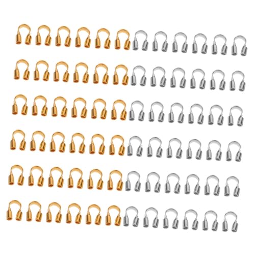 Housoutil 400 Stück U Förmige Drahtschutzschlaufen aus Kupfer Gold und Silber für DIY Armband und Halskettenherstellung Vielseitige Schmuckzubehör Perlenabschlüsse Housoutil 400 Stück U Förmige Drahtschutzschlaufen aus Kupfer Gold und Silber für DIY Armband und Halskettenherstellung Vielseitige Schmuckzubehör Perlenabschlüsse von Housoutil