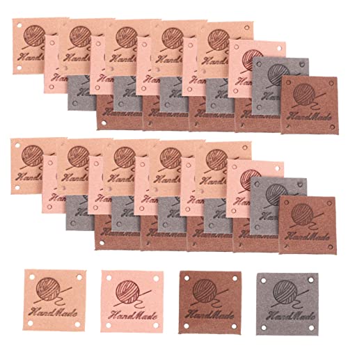 Housoutil 40Stücke Handgefertigte Lederetiketten für DIY Kleidung Farbige Etiketten Kunstleder mit Löchern für Strick und Nähprojekte Vielseitig Einsetzbar für Taschen Housoutil 40Stücke Handgefertigte Lederetiketten für DIY Kleidung Farbige Etiketten Kunstleder mit Löchern für Strick und Nähprojekte Vielseitig Einsetzbar für Taschen von Housoutil