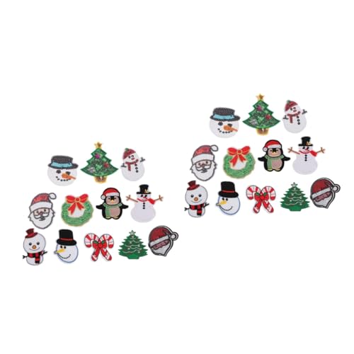 Housoutil 44 Stck. Teiliges Schneemann Patches zum Aufbügeln Bunte Diy Aufnäher für Kleidung Basteln und Geschenkdekoration Vielseitige Applikationen für Geburtstag Weihnachten Party von Housoutil