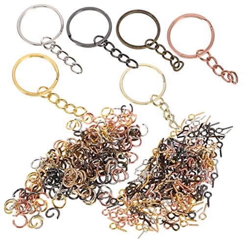 Housoutil 450 Stück Schlüsselanhänger Ornamente Schlüsselanhänger Zum Basteln Schlüsselanhänger Set Schlüsselanhänger Ringe Set DIY Schlüsselanhänger Zubehör Schlüsselanhänger Ringe von Housoutil