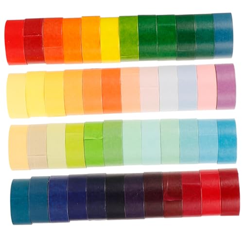 Housoutil 48 Rollen DIY Washi Tape Dekorative Klebebänder für Scrapbooking und Projekte Vielseitig Einsetzbar Farben von Housoutil