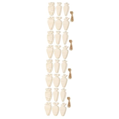 Housoutil 48 Sets Graffiti Holzstücke Anhänger Dekorationen Dekorative Karotte Für Schneemänner Basteln Karotten Karottengirlande Ornament Geschnitten Unfertige Karottendekoration von Housoutil