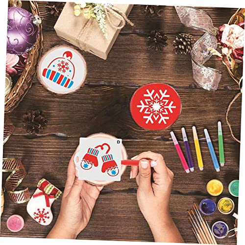 Housoutil 48 Stk. Teiliges Weihnachts Schablonen Kleine Kreative Malvorlagen mit Hohlen Mustern für DIY Scrapbooking Geschenkpapier Weihnachtsbaum und Figuren Dekoration von Housoutil