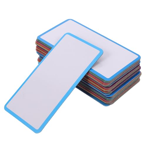 Housoutil 48 Stück Magnetische Etikettaufkleber trocken abwischbare Etiketten Magnetetiketten für Whiteboards Magnetstreifen für Whiteboard Abnehmbare Etiketten beschichtetes Papier von Housoutil