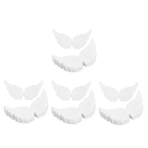 Housoutil 48 Stück Teiliges Weiße Mini Engelsflügel zum Basteln Kreative DIY Accessoires für Kostüme Rucksäcke Kleidung Vielseitige Dekoration für Party und von Housoutil