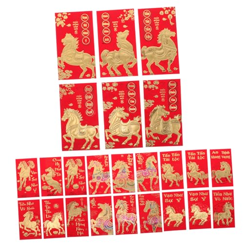 Housoutil 48 Stück Vietnamesische Rote Umschläge Pferdejahr mit Detaillierten Motiven für Frühlingsfest Glücksgeldumschläge aus Hochwertigem Papier für Neujahrsfeierlichkeiten Housoutil 48 Stück Vietnamesische Rote Umschläge Pferdejahr mit Detaillierten Motiven für Frühlingsfest Glücksgeldumschläge aus Hochwertigem Papier für Neujahrsfeierlichkeiten von Housoutil