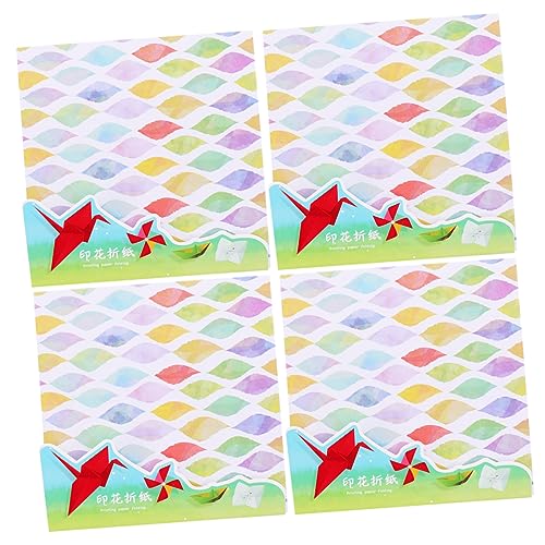 Housoutil 4Er-Packung Origami Papier Set Wasserfarben Muster Quadratisches Faltpapier für Bastelarbeiten Handwerkliche Diy Projekte für Erwachsene von Housoutil