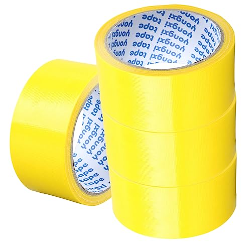 Housoutil 4Rollen Hochleistungs Klebeband Für Reparaturen Wasserfeste Starke Gelbe Gewebeklebebänder Für Hochzeiten Und Rohrreparaturen Einseitig Vielseitig Einsetzbar von Housoutil