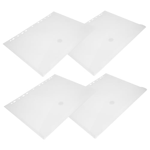 Housoutil 4Stücke Dokumententaschen Aus Transparente Aufbewahrungsbeutel Mit Aufkleber Knopfverschluss Für Büro Und Schulunterlagen Für Organisation Von Dokumenten von Housoutil