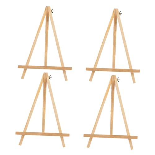 Housoutil 4Stücke Mini Staffeleien Holz Für Malerei Tischstaffelei Zum Ausstellen Von Kunstwerken Für Künstler Stabiler Stand Für Projekte von Housoutil