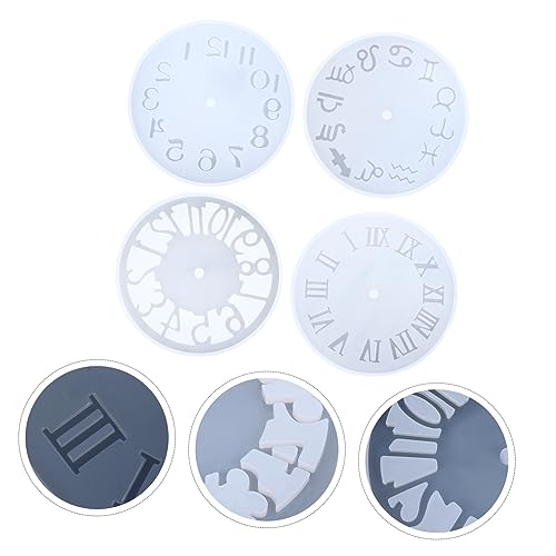 Housoutil 4Stücke Silikon Uhrenformen für DIY Uhrendesign Epoxidharz Gussformen für Heimdekoration Kompatibel mit Backofen und Geschirrspüler Langlebig und Sicher Housoutil 4Stücke Silikon Uhrenformen für DIY Uhrendesign Epoxidharz Gussformen für Heimdekoration Kompatibel mit Backofen und Geschirrspüler Langlebig und Sicher von Housoutil