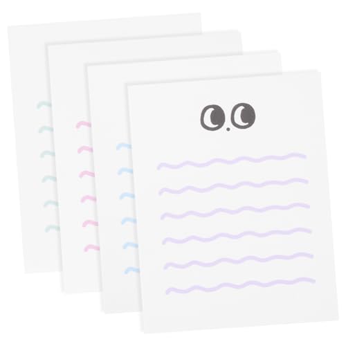 Housoutil 4Stücke Teiliges Notizblock Tägliches Memo Pad für Schüler Tragbare Notizblätter für To Do Listen und Notizen von Housoutil