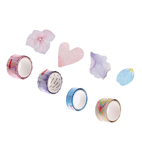 Housoutil 4Stücke Washi Tape Dekorative Klebebänder für Scrapbooking Handbuchgestaltung DIY Projekte mit Blumenmustern und Leicht zu Entfernendem Material für von Housoutil