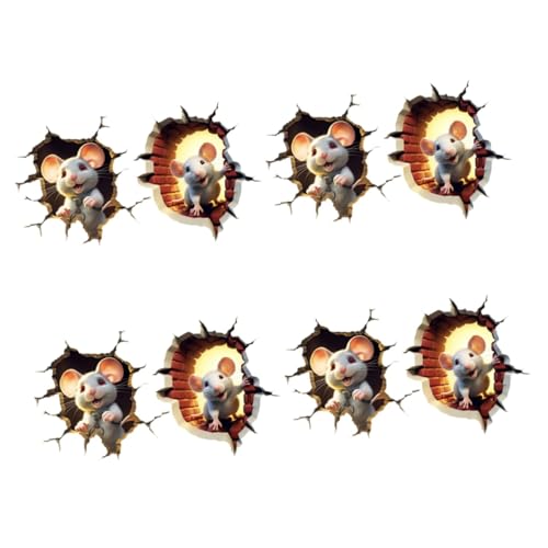 Housoutil 4sets Tier Wandaufkleber Home Decor Wandtattoos Abnehmbare 3d Aufkleber Für Wohnzimmer 2 Stücke * 4 von Housoutil