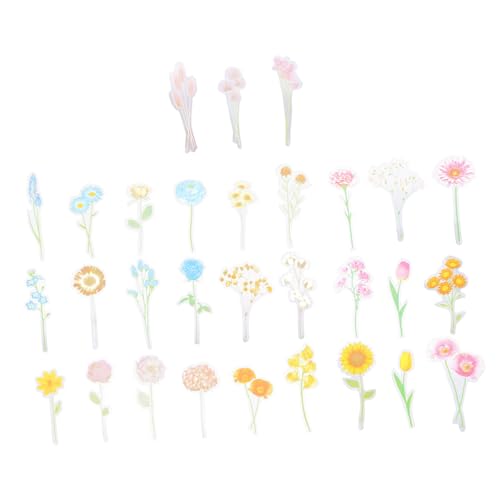 Housoutil 5 Blumenaufkleber für Haustiere Blumenapplikation Anlage Sammelalbum liefert Blumen- Journaling geldumschläge umschlag Abziehbilder Aufkleber zum Selbermachen das Haustier von Housoutil