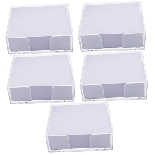 Housoutil 5 Boxen To Do Listen Papier Box Notizpapier Selbstklebendes Memo Pad Transparentes Design für Büro und Schule Housoutil 5 Boxen To Do Listen Papier Box Notizpapier Selbstklebendes Memo Pad Transparentes Design für Büro und Schule von Housoutil