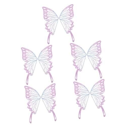 Housoutil 5 Paare Schmetterling Gestickter Aufnäher Patch Party Wanddekorationen Mit Schmetterlingen Flecken Schlüssel Gestickter Schmetterling Stoff Schmetterlingsspitze Polyestergarn von Housoutil