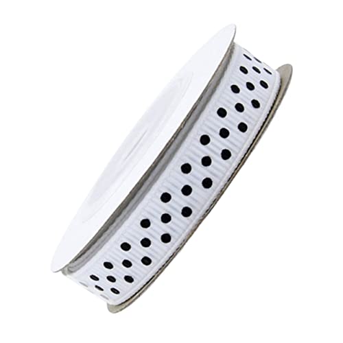 Housoutil 5 Rollen 5 Dot Dot -band Drucken Dekoration Verpackung Schleife Wickelband Dekorativ Band Für Blumenstrauß Basteln Party Stoffband Handgefertigte Bänder Farben Weiß von Housoutil