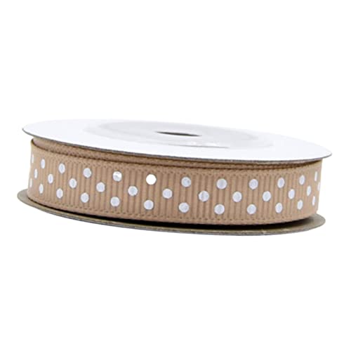 Housoutil 5 Rollen 5 Ribbon Schleife wickeln Punktband Stoffband Sackleinenband Paketband Wickelband für Geschenkband DIY-Bastelband Bandbesatz nähen Khaki von Housoutil