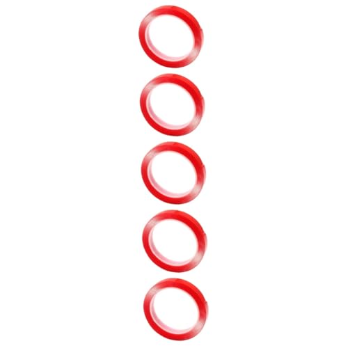 Housoutil 5 Rollen Bürokratie Band schwere dünnes doppelseitiges Klebeband starker doppelseitiger Kleber multifunktionales doppelseitiges Klebeband Starkes Band Acrylsäure rot von Housoutil