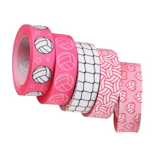 Housoutil 5 Rollen Geschenkband Volleyball Muster Yards pro Geripptes Dekoband für Basteln Geschenkverpackung Geburtstags Sportevent dekoration Vielseitig Verwendbar Housoutil 5 Rollen Geschenkband Volleyball Muster Yards pro Geripptes Dekoband für Basteln Geschenkverpackung Geburtstags Sportevent dekoration Vielseitig Verwendbar von Housoutil