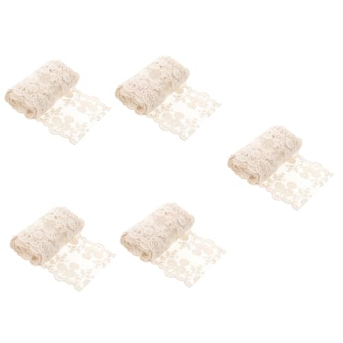 Housoutil 5 Rollen Handgefertigtes Schwarzes Spitzenband ohne Elastizität Netzspitze für Kleidung Kopfbedeckung und DIY Dekoration Textur Elegantes Design zum Nähen und Basteln Housoutil 5 Rollen Handgefertigtes Schwarzes Spitzenband ohne Elastizität Netzspitze für Kleidung Kopfbedeckung und DIY Dekoration Textur Elegantes Design zum Nähen und Basteln von Housoutil