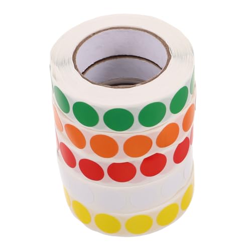 Housoutil 5 Rollen Runde Selbstklebende Aufkleber Bunte Etiketten für DIY Projekte und Bastelarbeiten für Beschriftung und Effiziente Organisation Housoutil 5 Rollen Runde Selbstklebende Aufkleber Bunte Etiketten für DIY Projekte und Bastelarbeiten für Beschriftung und Effiziente Organisation von Housoutil