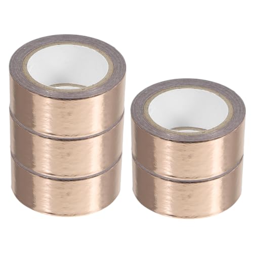Housoutil 5 Rollen Taschenband bastelmaterial für wiederverwendbar klebeband Fotoalbumdekoration schülergeschenke Bastelband Scrapbooking -Vorräte Washi-Tape- Metallband Papier von Housoutil