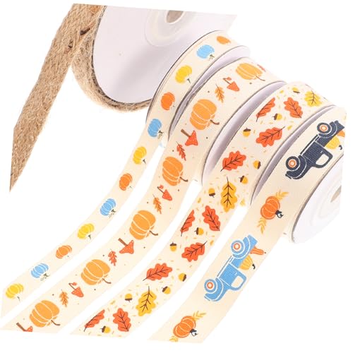 Housoutil 5 Rollen Thanksgiving-Gurtband ribbon geschenkband geschenkeband geschenksband festivalbänder Dekorationen farbig Party Bänder für Handwerk Geschenkverpackungsmaterial Polyester Housoutil 5 Rollen Thanksgiving-Gurtband ribbon geschenkband geschenkeband geschenksband festivalbänder Dekorationen farbig Party Bänder für Handwerk Geschenkverpackungsmaterial Polyester von Housoutil
