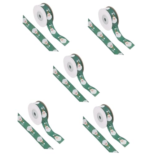 Housoutil 5 Rollen Weihnachtliches Geschenkband mit Santa Breit Vielseitiges DIY Schleifenband für Geschenkverpackung und Weihnachtsdeko Glatte Oberfläche Farbintensiv Langlebig Housoutil 5 Rollen Weihnachtliches Geschenkband mit Santa Breit Vielseitiges DIY Schleifenband für Geschenkverpackung und Weihnachtsdeko Glatte Oberfläche Farbintensiv Langlebig von Housoutil