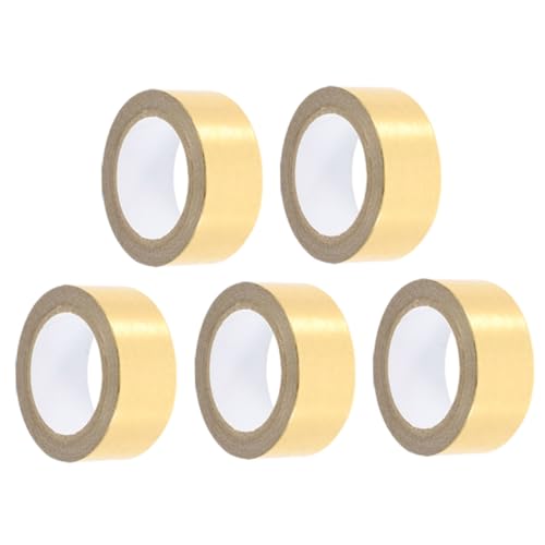 Housoutil 5 Rollen metallisches Washi-Tape Scrapbooking -Vorräte Klebstoff bastelmaterial für wiederverwendbar klebeband Scrapbooking Washi Tape Washi-Tape-Ästhetik bronzieren Golden Housoutil 5 Rollen metallisches Washi-Tape Scrapbooking -Vorräte Klebstoff bastelmaterial für wiederverwendbar klebeband Scrapbooking Washi Tape Washi-Tape-Ästhetik bronzieren Golden von Housoutil