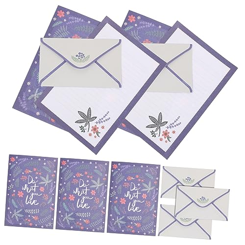 Housoutil 5 Sätze Blumenumschlagset Blumen- Stationär Schreiben Schreibwaren Für Briefe Briefversorgung Süßes Stationäres Umschlag Für Einladung Stationäre Versorgung Papier Violett Housoutil 5 Sätze Blumenumschlagset Blumen- Stationär Schreiben Schreibwaren Für Briefe Briefversorgung Süßes Stationäres Umschlag Für Einladung Stationäre Versorgung Papier Violett von Housoutil
