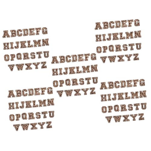 Housoutil 5 Sätze Buchstaben-patch Flicken Für Bekleidung Bügelbilder Bügeln Beim Schriftzug Für T-shirts Gestickte Anfangsbuchstaben Stickbuchstaben Brief Flanell Hellbraun 26 Stücke * 5 von Housoutil