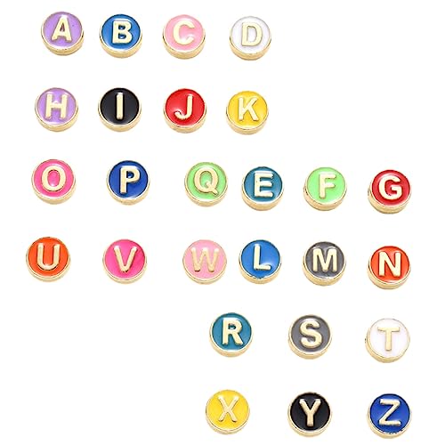Housoutil 5 Sätze Bunte Buchstabenperlen Teiliges Diy Armband Zubehör Hochwertigem Legierungs Material Für Kreative Schmuckherstellung Für Persönliche Designs Und Bastelprojekte 26 Stück * 5 von Housoutil