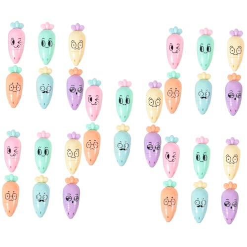 Housoutil 5 Sätze Cartoon-textmarker Markierungen Pastell-textmarker Textmarker Für Schüler Klassenzimmer Bunte Stifte Notizen-marker Mini Schreibwaren Süße Stifte Plastik 6 Stücke * 5 von Housoutil