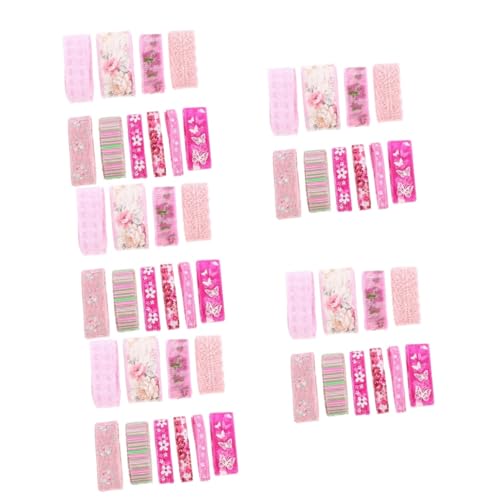 Housoutil 5 Sätze Diy Blumenmuster Geschenkband Teiliges Für Bastelarbeiten Tragbar Und Verschleißfest Für Hochzeiten Und Projekte 10 Stück * 5 von Housoutil