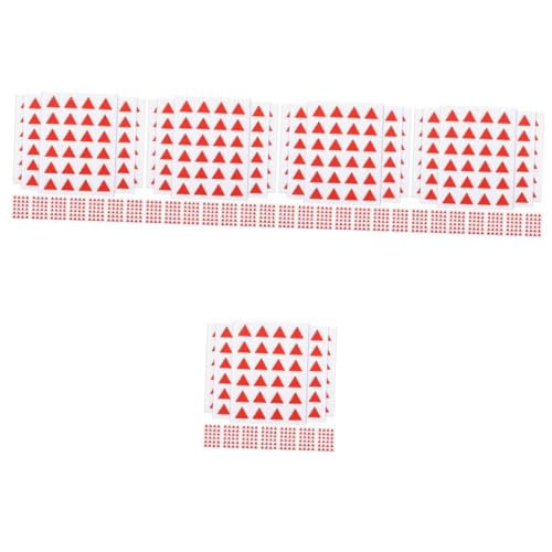 Housoutil 5 Sätze Dreieckaufkleber Scrapbooking Klein Indikatoraufkleber Klassifizierungsaufkleber Markierungsaufkleber Selber Machen Selbstklebende Etiketten Rot 576 Stück * 5 von Housoutil
