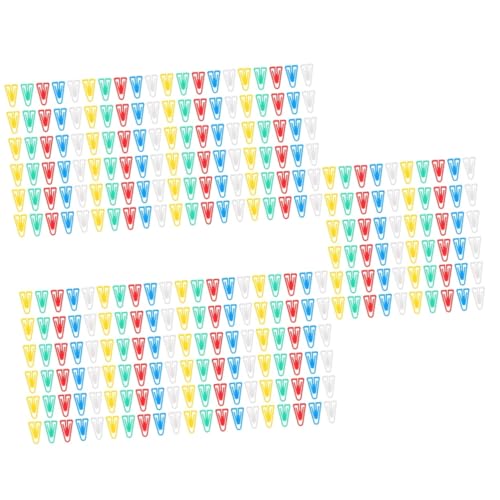 Housoutil 5 Sätze Dreieckige Büroklammer Clips Papierklammern Büroklammern Datei-clip Schreibtischzubehör Bürozubehör Office-dokumentenklammern Plastik 100 Stück * 5 von Housoutil