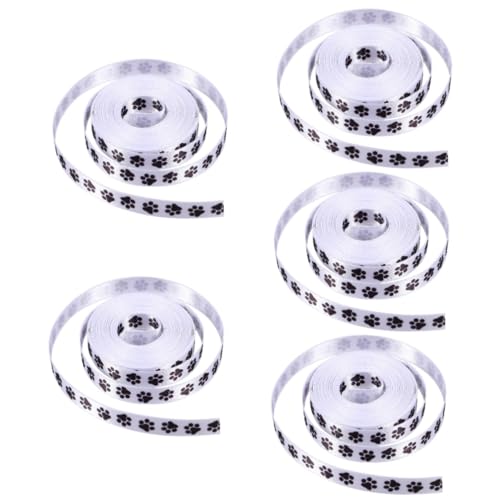 Housoutil 5 Sätze Geschenkband Mit Hundepfoten Muster Yards Pro Diy Projekte Und Tierliebende Dekorationen 2 Rollen * 5 von Housoutil