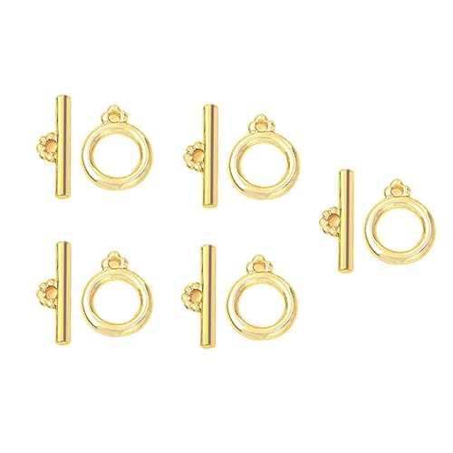 Housoutil 5 Sätze Goldene Ot Verschlüsse DIY Zubehör für Schmuckherstellung Metall T Bar Endverschlüsse für Armbänder für Kreative Projekte Housoutil 5 Sätze Goldene Ot Verschlüsse DIY Zubehör für Schmuckherstellung Metall T Bar Endverschlüsse für Armbänder für Kreative Projekte von Housoutil