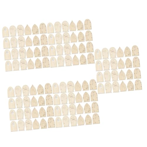 Housoutil 5 Sätze Hölzerne Feen -tür Outdoor- Winzig Miniatur-handwerkstür Feenhafte Türdekoration Gartentür Dekoration Fee Tür Handwerk Miniatur-türschmuck Holztür 24 Stück * 5 von Housoutil