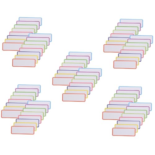 Housoutil 5 Sätze Magnetische Beschriftungslabels Wiederverwendbare Trockene Radierer Für Whiteboards Kühlschränke Und Klassenzimmer Je Für Notizen Und Organisation 54 Stück * 5 von Housoutil