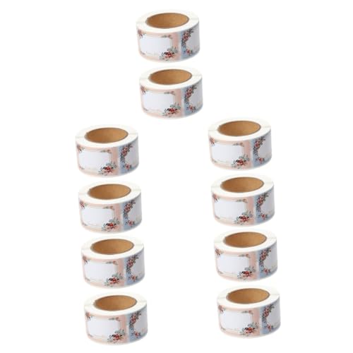 Housoutil 5 Sätze Namensaufkleber Bunt Und Stark Weiße Etiketten Aufkleber Farbig Blau Mini-etikettenaufkleber Selbstklebender Etikettenaufkleber Leere Etikettenaufkleber Papier 2 Rollen * 5 von Housoutil