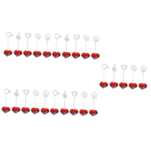 Housoutil 5 Sätze Teiliges Foto Clip Halter Romantische Herzform Metall Tischkartenhalter Für Hochzeiten Partys Und Restaurant Memo Clips Stabile Fotoanzeige Dekorative 5 Stück * 5 von Housoutil