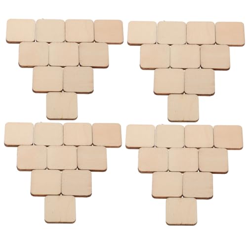 Housoutil 5 Sätze Unbehandelte Holzquadrate Diy Bastelholz Für Projekte Kunsthandwerk Hochzeitsdeko Kinderaktivitäten Und Mehr 100 Stück * 5 von Housoutil