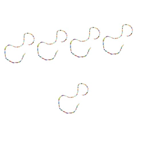 Housoutil 5 Saiten Glasperlen Kleine Schmuckperlen für Halsketten Armbänder DIY Dekorative Lose Blütenform Abstandshalter Perlen Zubehör für Handgefertigten Schmuck von Housoutil