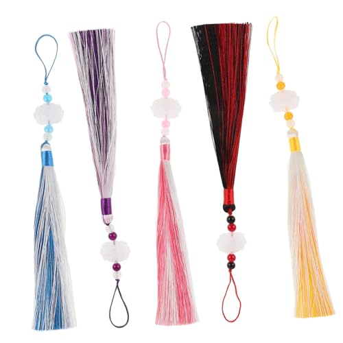 Housoutil 5 Stück Antiker Anhänger Vintage Hanfu Quaste Anhänger Chinesische Kostümquaste Antike Chinesische Quaste Vintage Chinesische Quaste Traditionelles Quasten von Housoutil